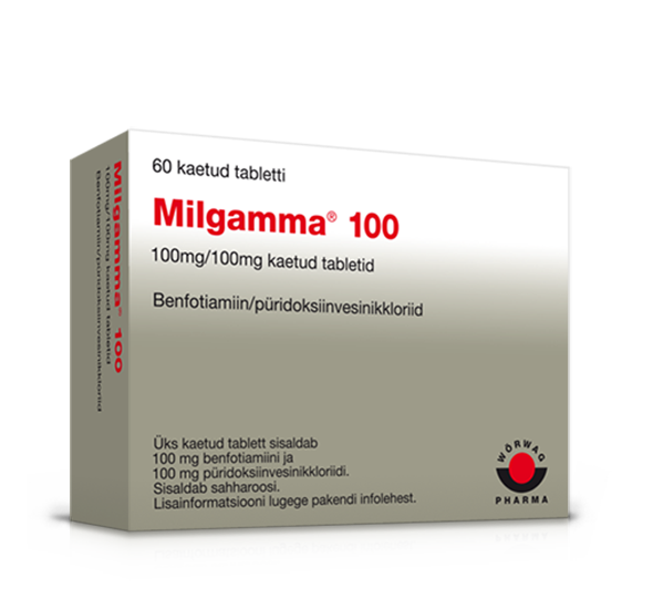 Milgamma 100® kaetud tabletid (Benfotiamiin +Püridoksiin)