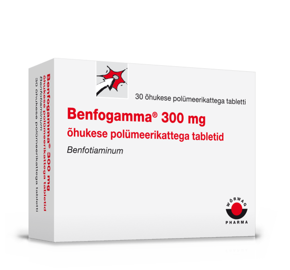 Benfogamma ® 300 mg õhukese polümeerkattega tabletid (Benfotiamiin)